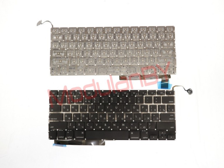 Клавиатура для Apple MacBook Pro 15 A1286 черная Малая клавиша ввод