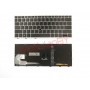 Клавиатура для HP EliteBook 830 G5 черная с подсветкой серая рамка , с трекпоинтом