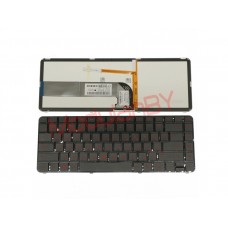 Клавиатура для HP Pavilion DV4-3000 черная с подсветкой красные буквы