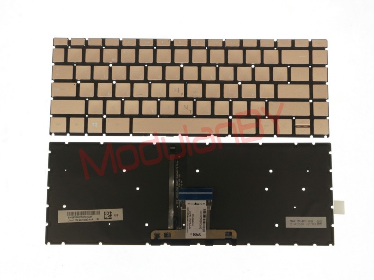 Клавиатура для HP Pavilion 14-CE золотистая с подсветкой