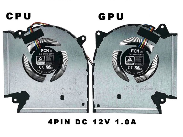 Вентиляторы CPU+GPU DC12V ASUS ROG G733 G713 G513 G533