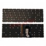 Клавиатура для Acer VX5 AN515-51 черная, красные буквы, красная окантовка, без рамки, без трэкпоин