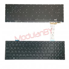 Клавиатура для  Asus  N550 N56 черная, без рамки, без трэкпоинта, с подсветкой