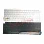 Клавиатура для Dell 15-7590 15-7591 серебристая, без рамки, без трэкпоинта, с подсветкой