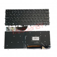 Клавиатура для Dell 9550 черная, без рамки, без трэкпоинта, с подсветкой