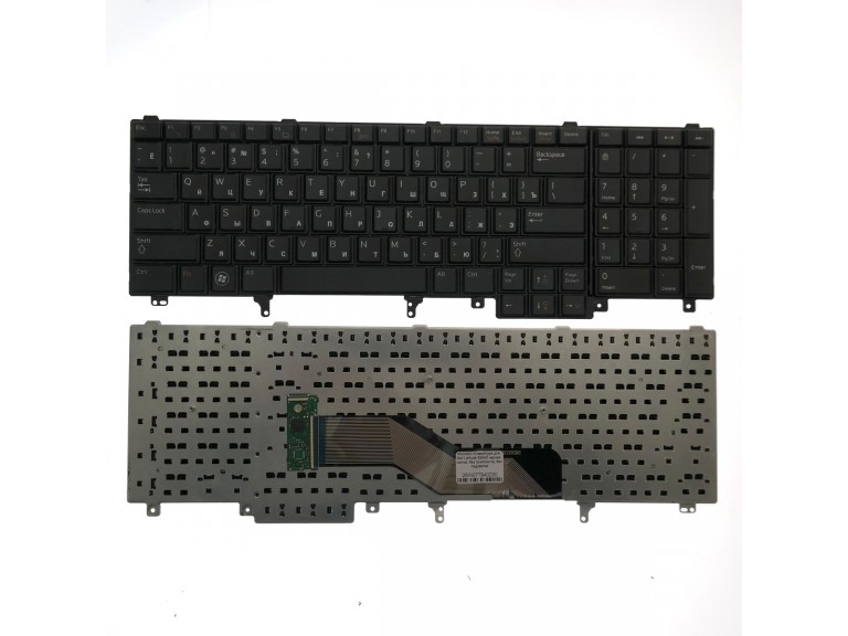 Клавиатура для Dell Latitude E6540 черная, normal, без трэкпоинта, без подсветки