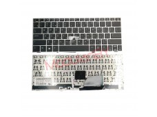 Клавиатура для HP 2170p черная кнопка, серебристая рамка, с трэкпоинтом