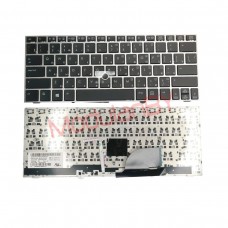 Клавиатура для HP 2170p черная кнопка, серебристая рамка, с трэкпоинтом