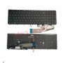Клавиатура для HP Probook 450G3 650G2 черная, в рамке, без трэкпоинта, с подсветкой