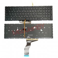 Клавиатура для  HP Pavilion 15-BS черная, без рамки, без трэкпоинта, с подсветкой