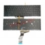 Клавиатура для  HP Pavilion 15-BS черная, без рамки, без трэкпоинта, с подсветкой