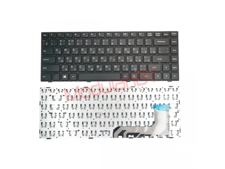 Клавиатура для Lenovo IdeaPad 100-14IBY черная, в рамке, без трэкпоинта, без подсветки