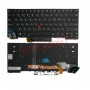 Клавиатура для Lenovo ThinkPad E480 черная, в рамке, с трэкпоинтом, с подсветкой