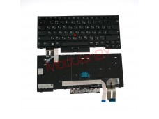 Клавиатура для  Lenovo ThinkPad E480 черная, в рамке, с трэкпоинтом, без подсветки