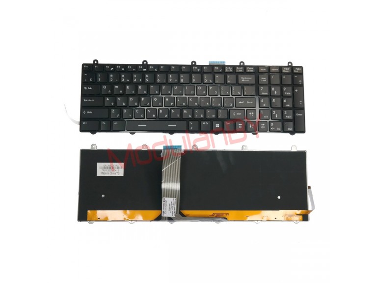 Клавиатура для  MSI  GT60 черная, в рамке, без трэкпоинта, с подсветкой