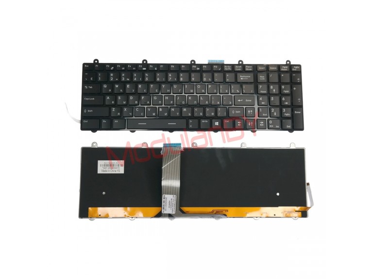 Клавиатура для  MSI  GT60 черная, в рамке, без трэкпоинта, с подсветкой