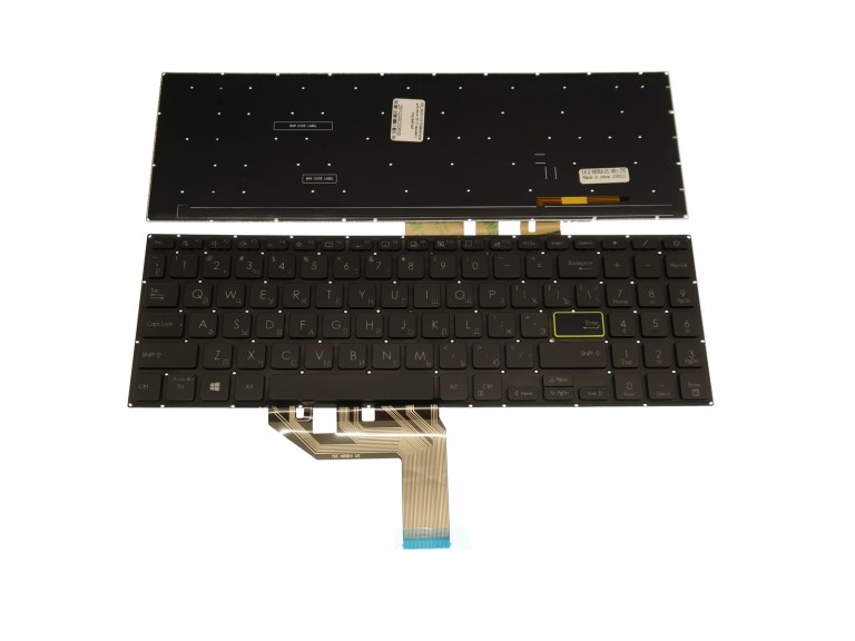 Клавиатура для Asus X513 черная с подсветкой