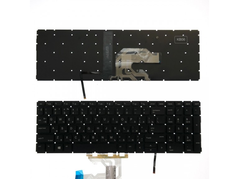 Клавиатура для HP ProBook 450 G7 черная с подсветкой