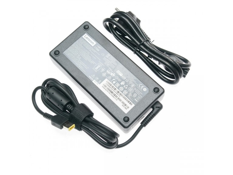 Блок питания для ноутбука Lenovo 20V 8.5A 170W прямоугольный штекер под оригинал с кабелем