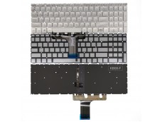 Клавиатура для HP 15-EH серебристая с подсветкой