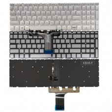Клавиатура для HP 15-EH серебристая с подсветкой