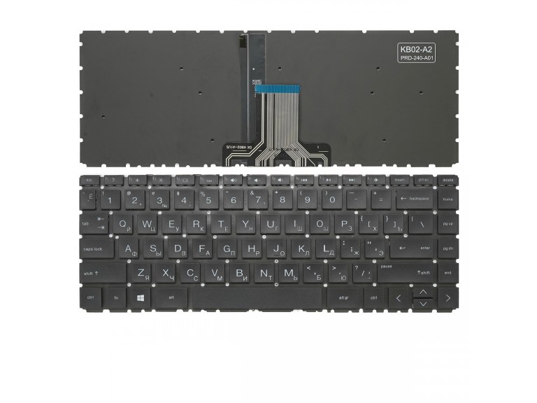 Клавиатура для HP Pavilion 14-CE черная с подсветкой